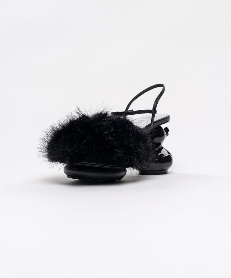 Duck Heel Fur Sandals 5