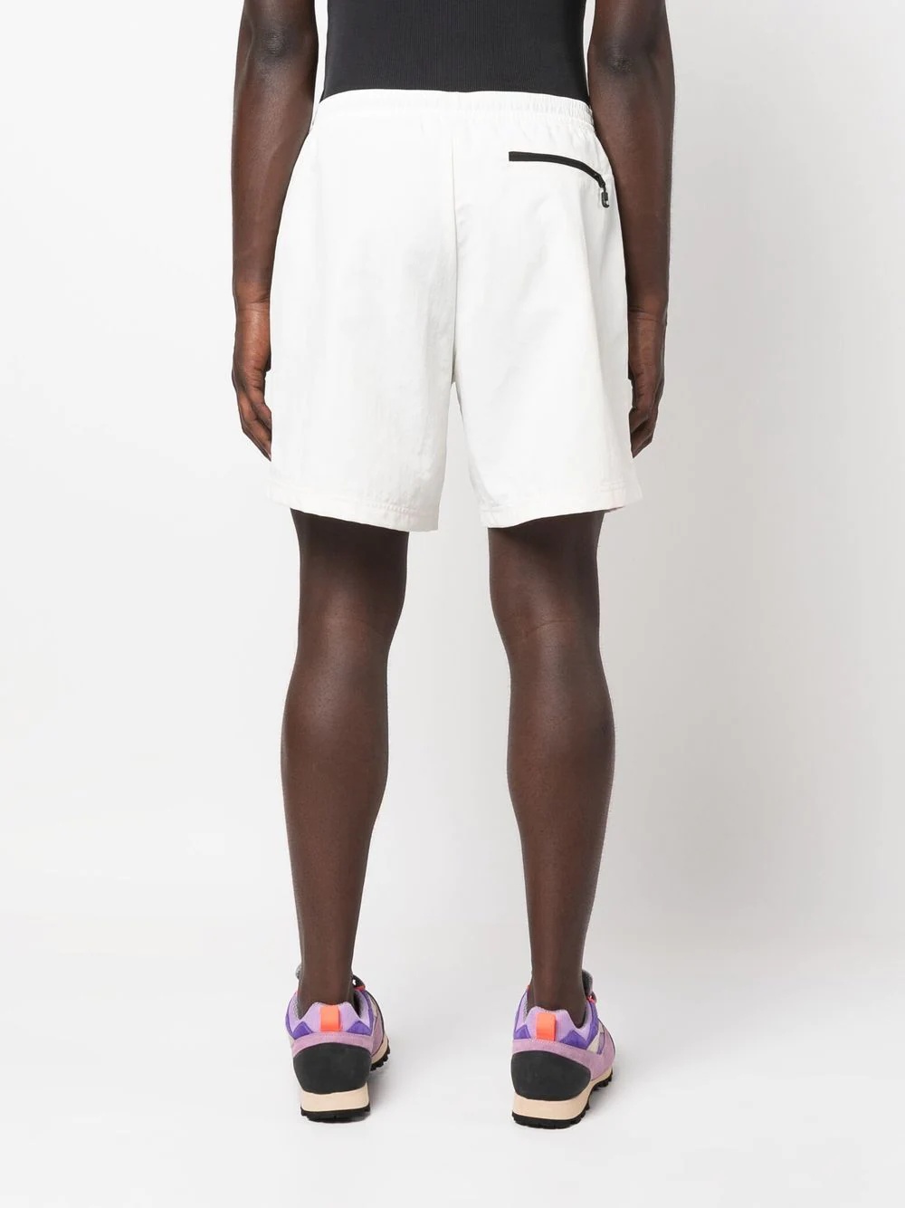 logo-patch drawstring track shorts - 4