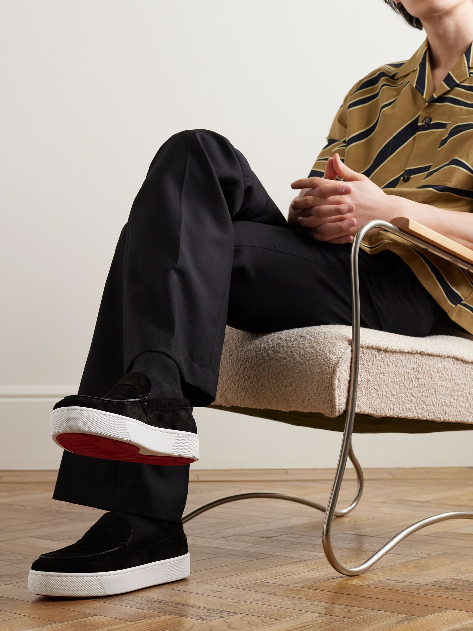 Paqueboat Suede Penny Loafers Black - 2
