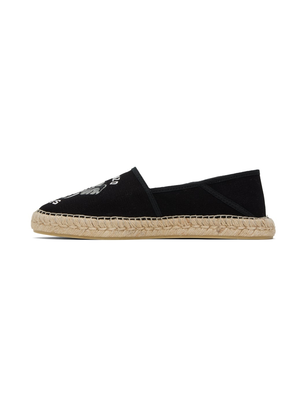 Black Kenzo Paris Elephant Embroidered Canvas Espadrilles - 3