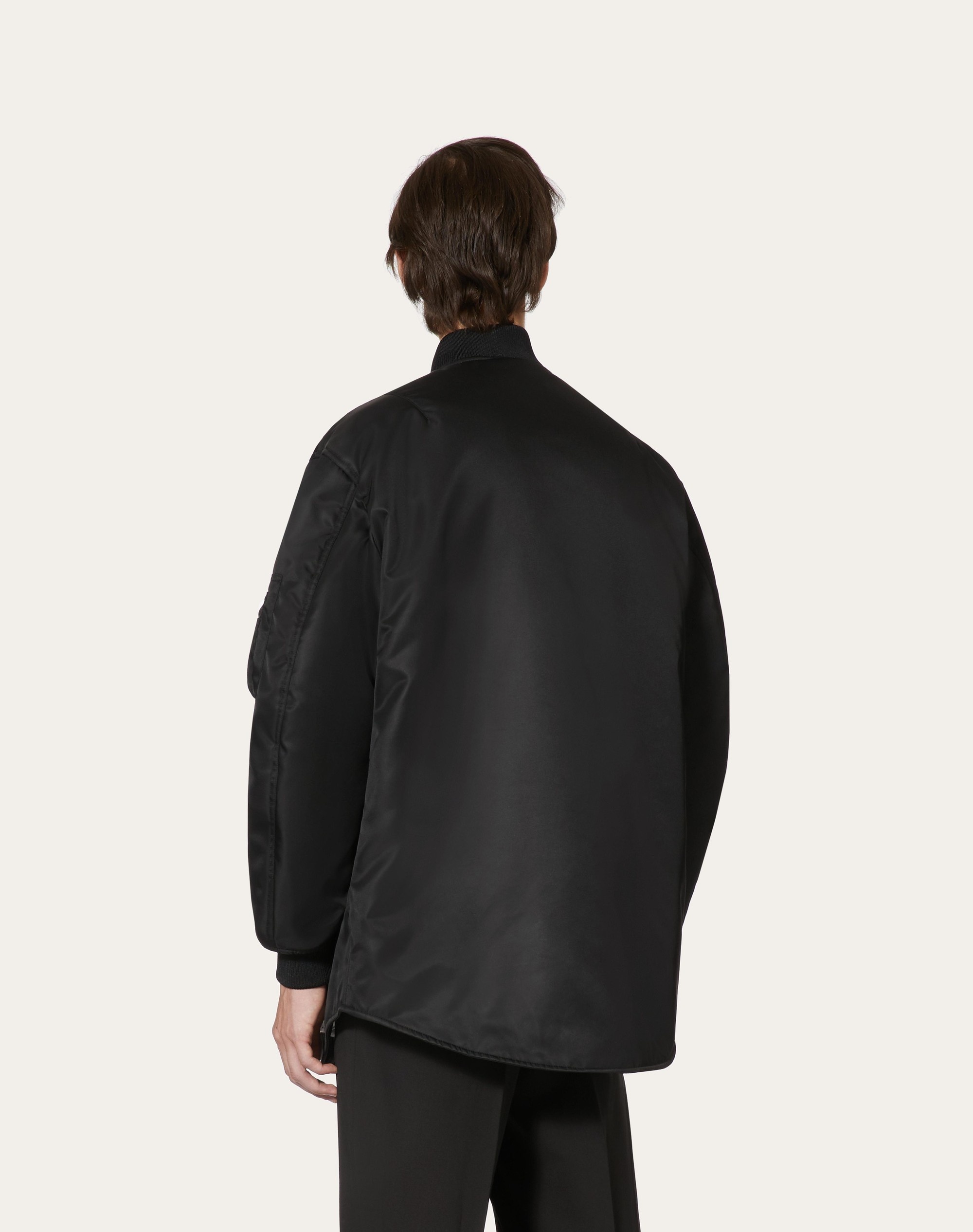 PADDED NYLON VLTN TAG BOMBER JACKET - 4