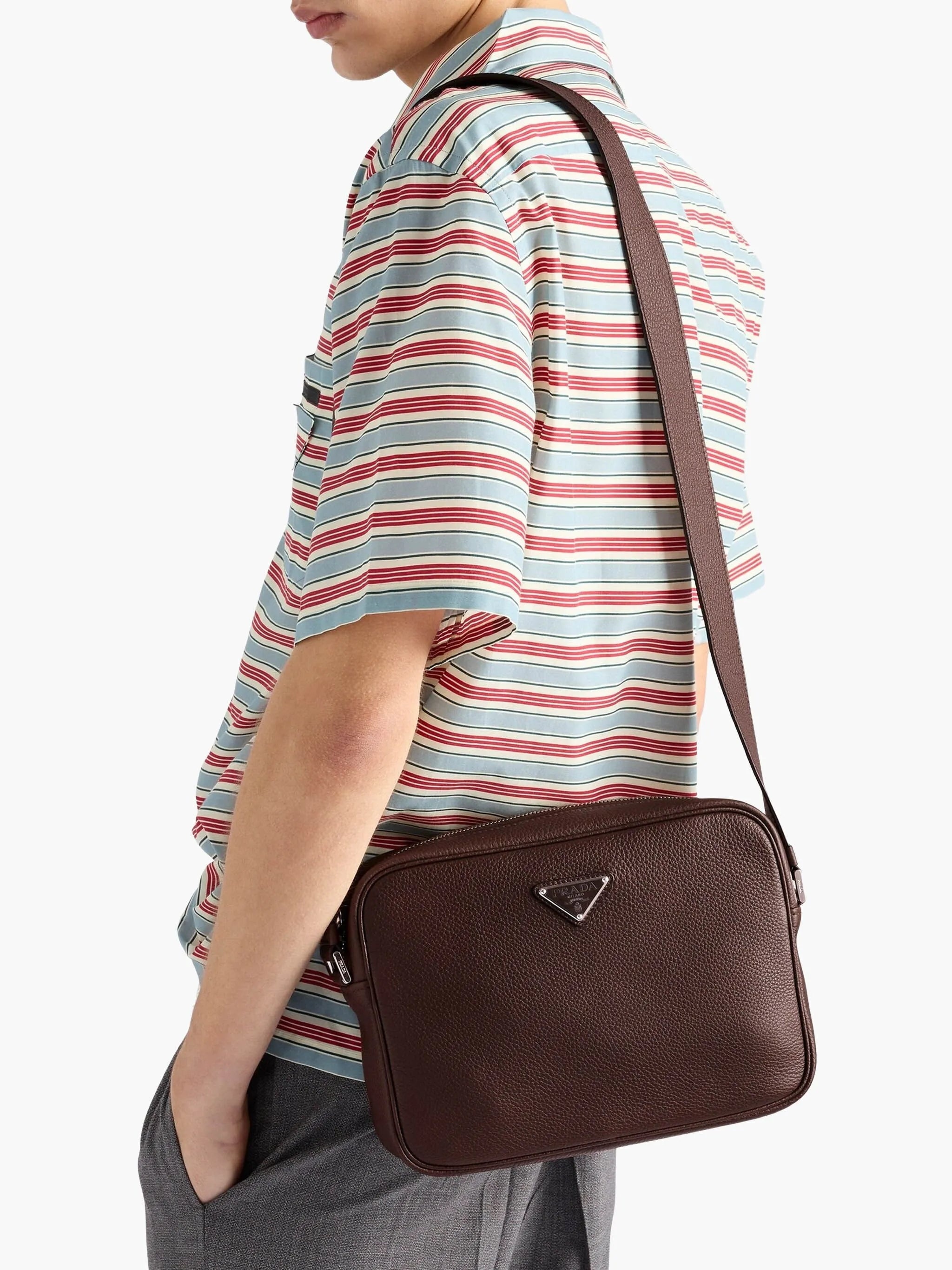 Prada Textured Leather Crossbody Bag - 2