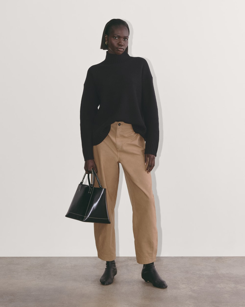 THE HONEYCOMB FUNNEL NECK IN WOOL CASHMERE 3