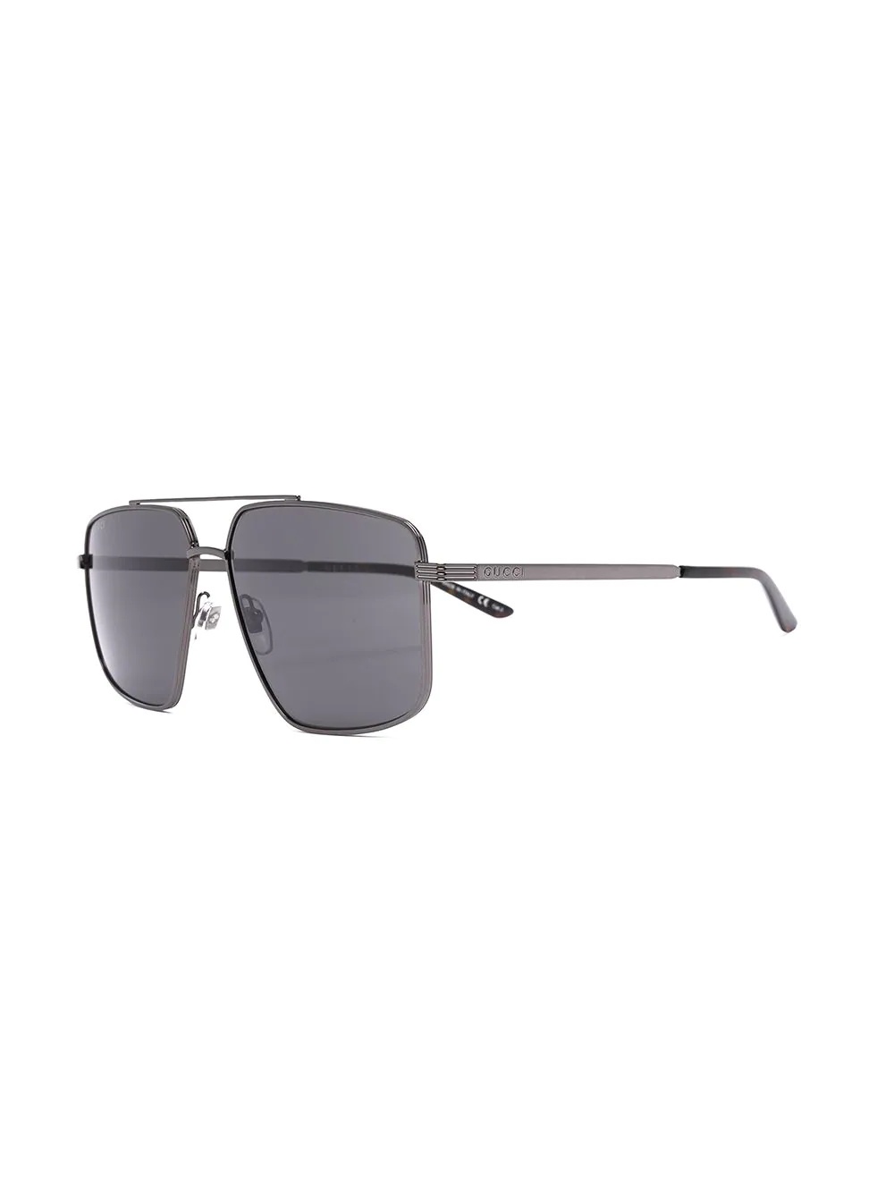 aviator-frame double-bridge sunglasses - 2