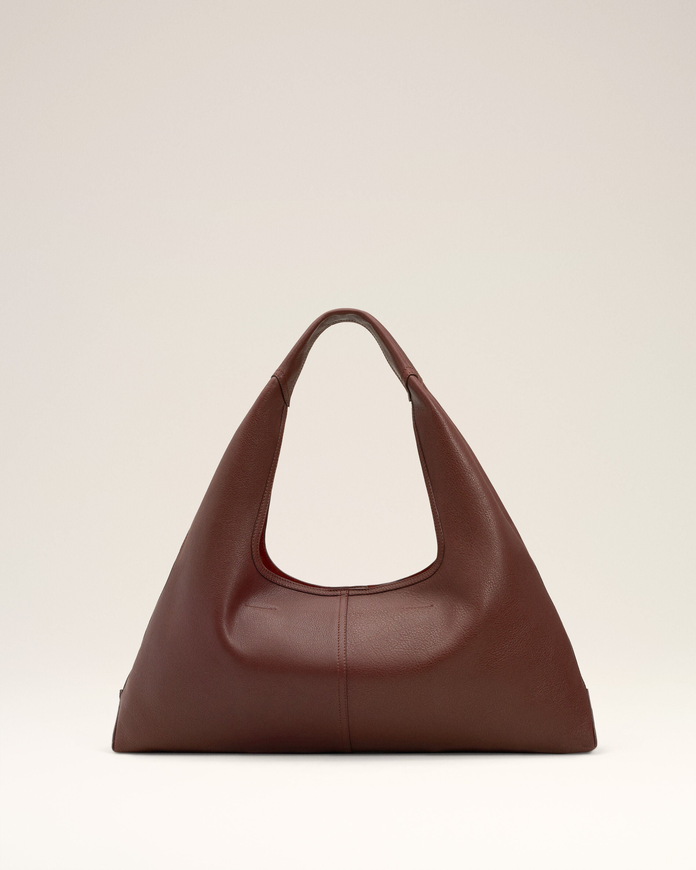 BURGUNDY SUPPLE LEATHER ETIENNE SHOULDER BAG - 4