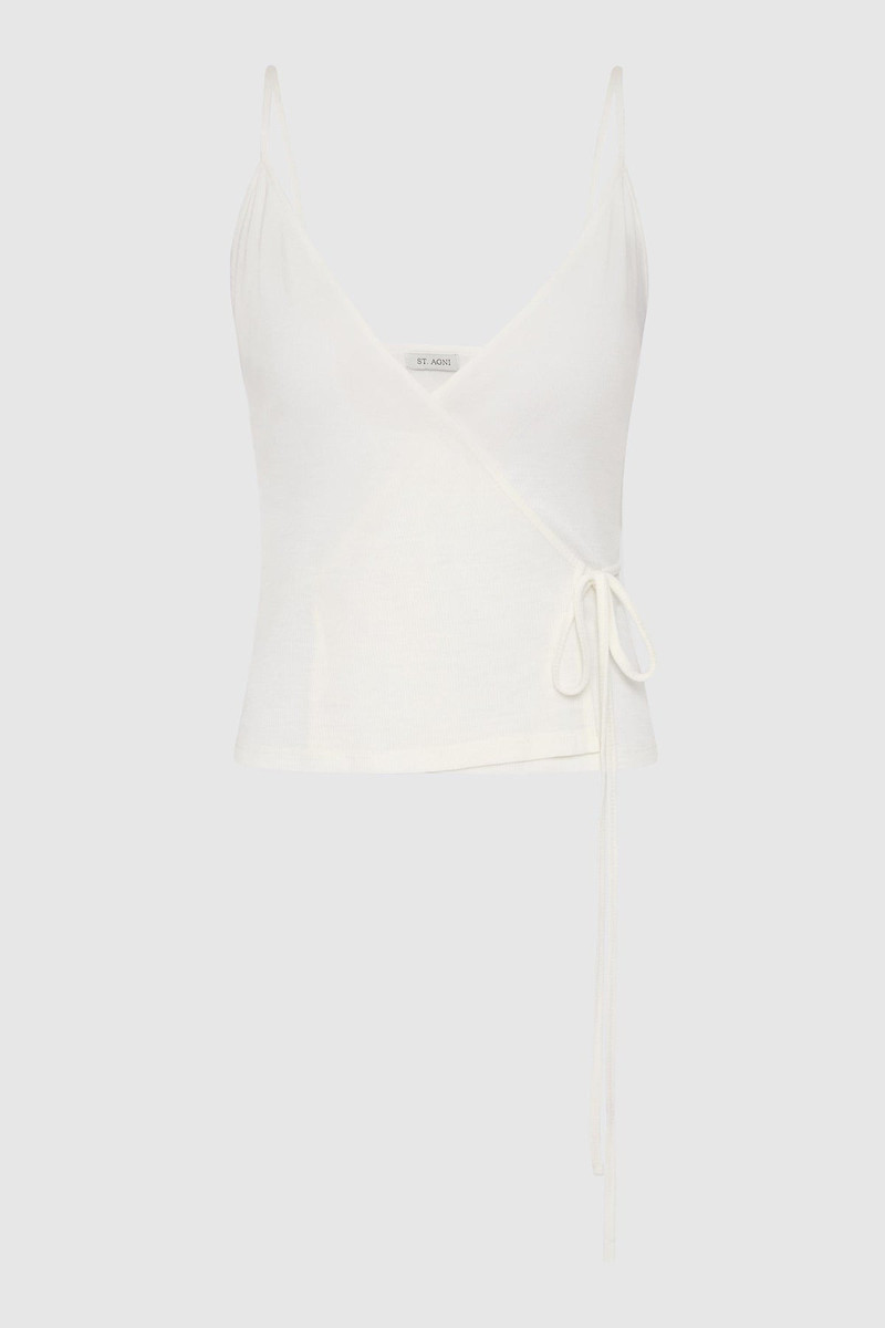 Ballerina Wrap Knit Top - Off White 1