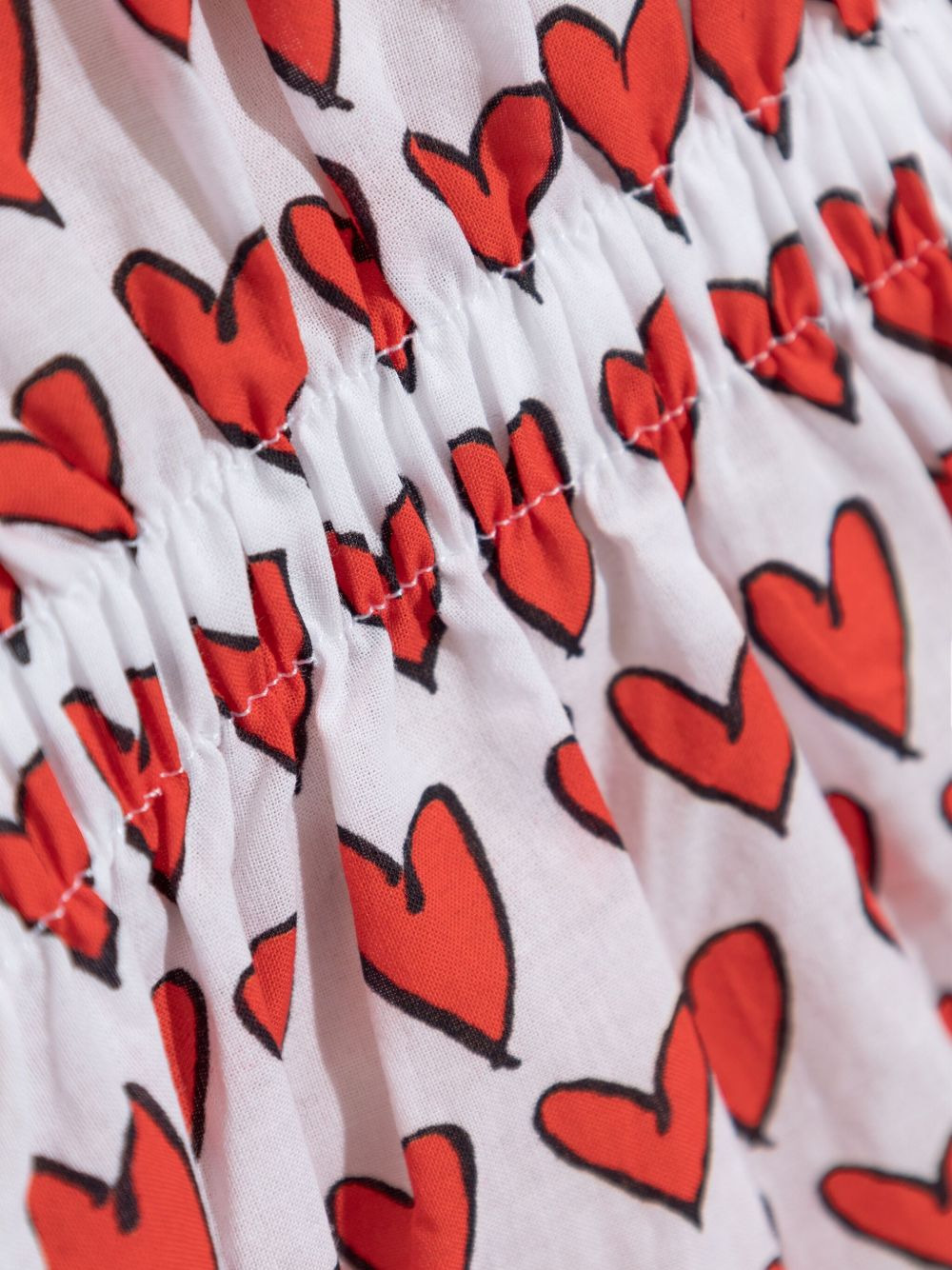 heart-print beach dress - 5