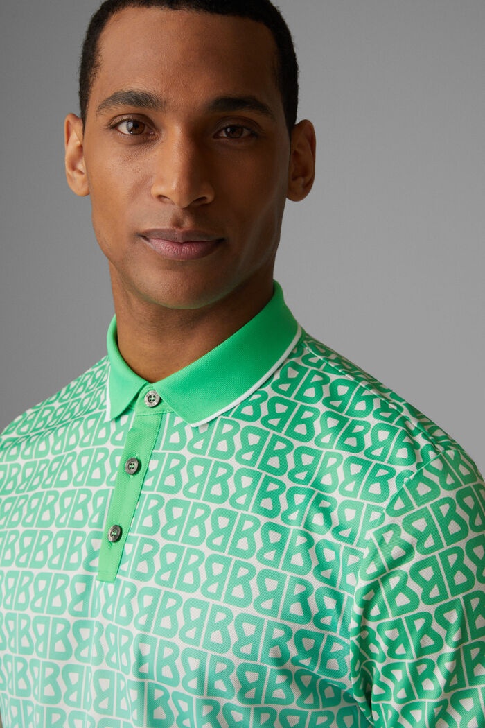 Arno Functional polo shirt in Green/White - 4