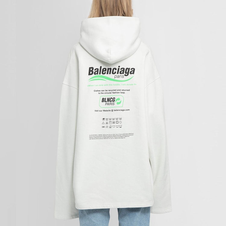 Balenciaga Dry Cleaning Boxy Hoodie 'White' 661711TKVF99085 - 3