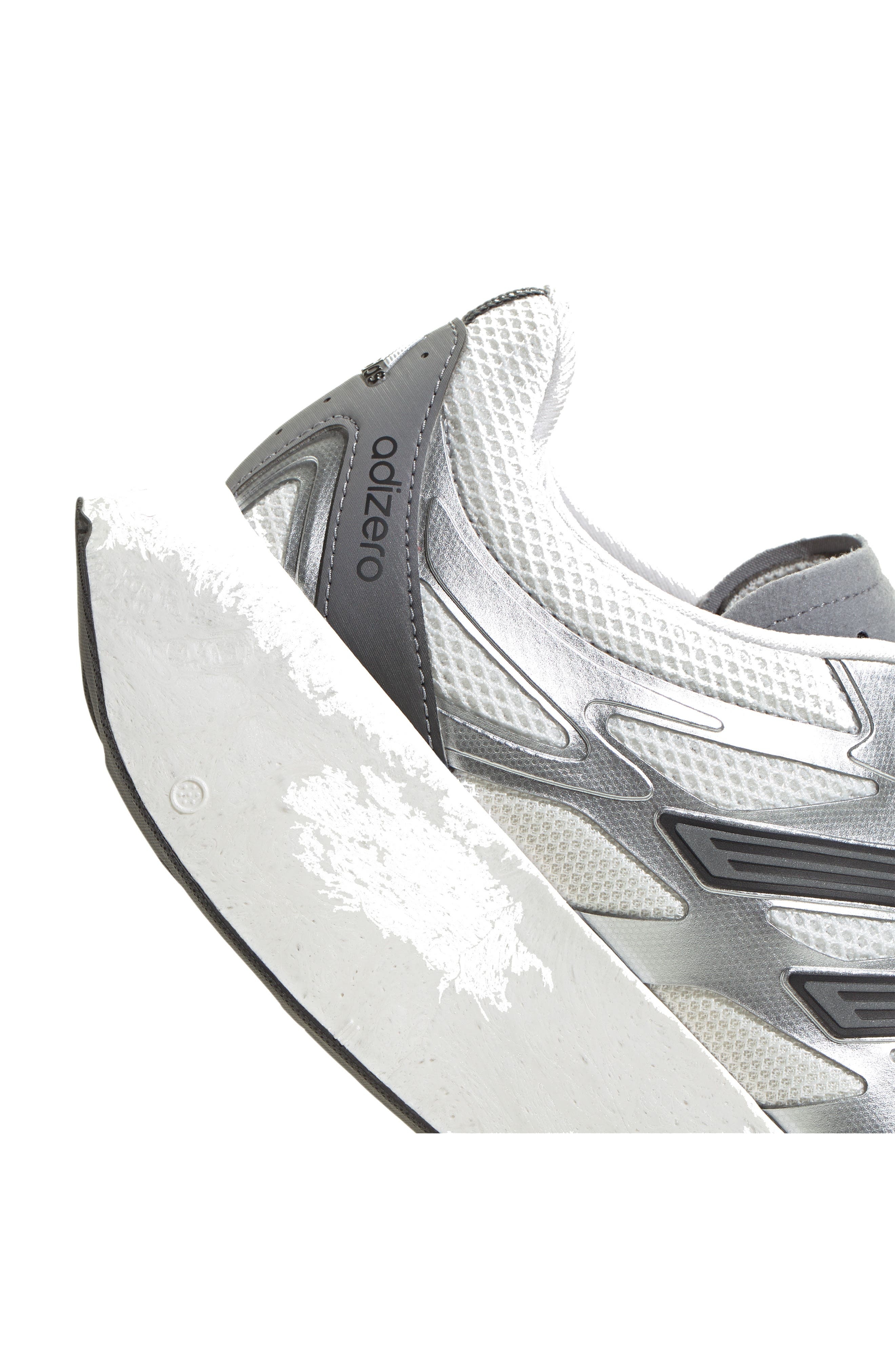 adidas Gender Inclusive Adizero Aruku Sneaker in Silver/Crystal White/Grey at Nordstrom - 9