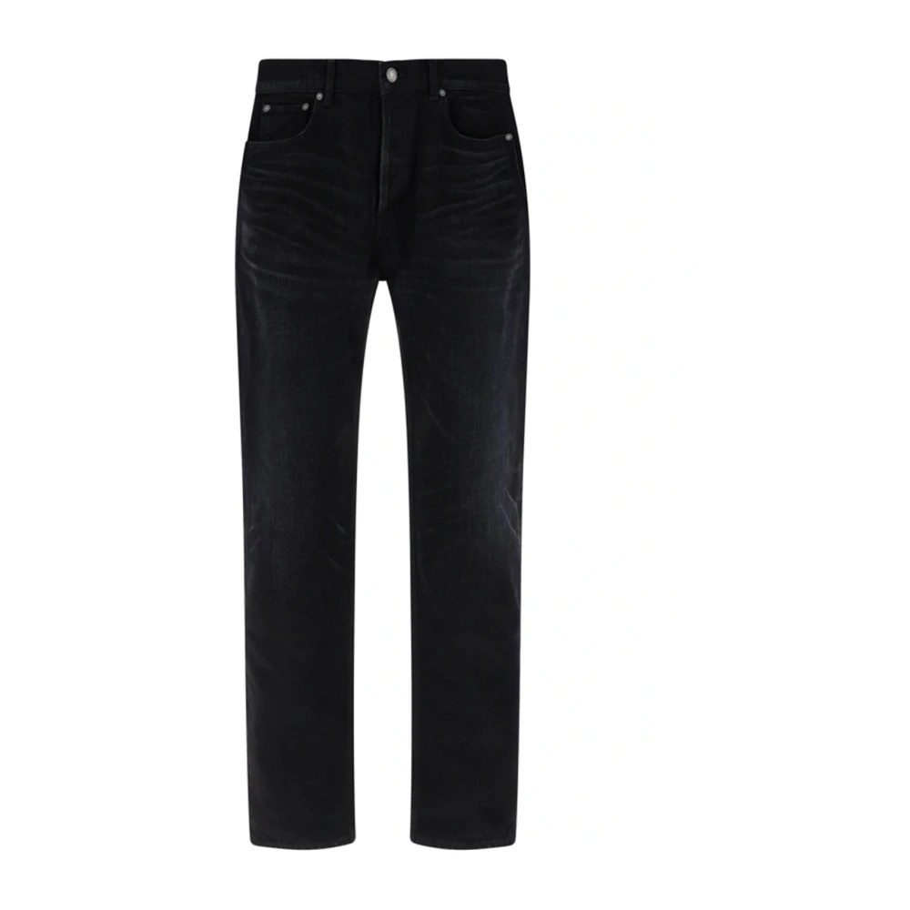BLACK COTTON DENIM JEANS - 1