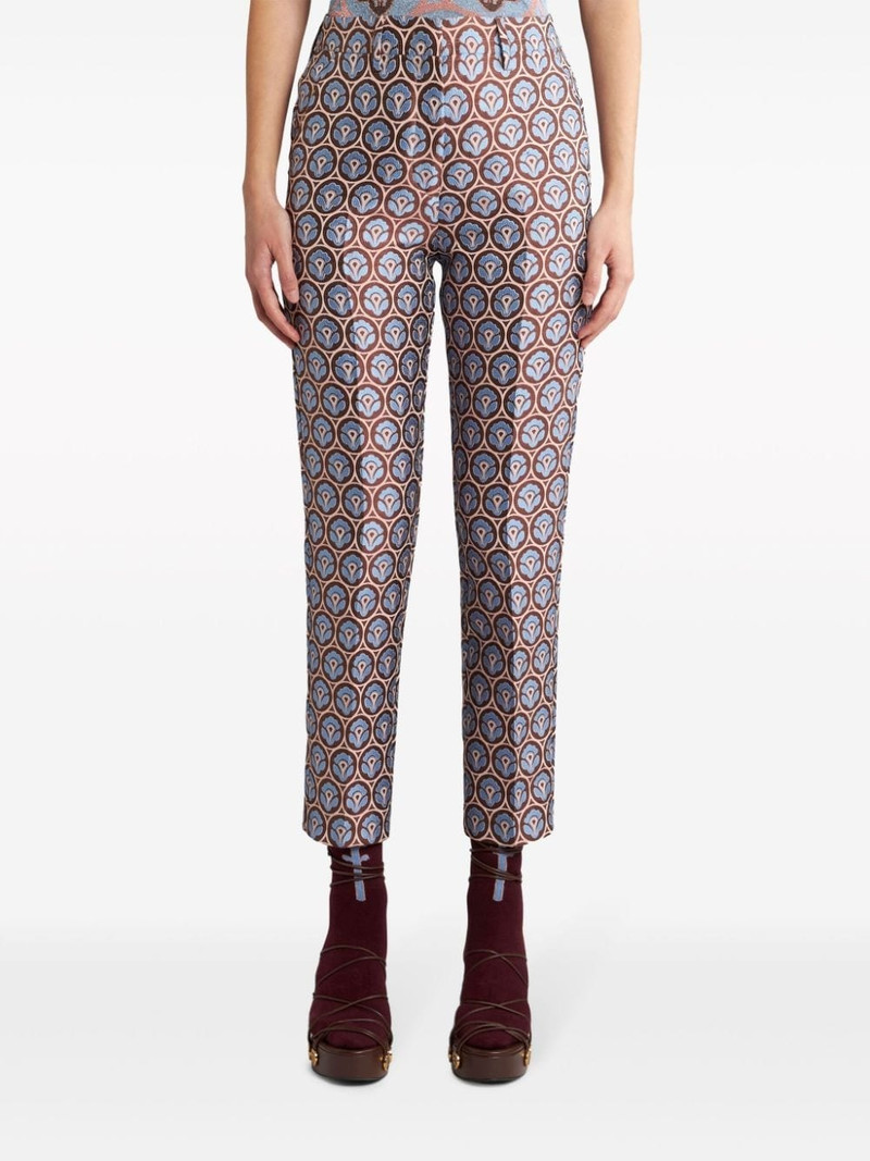 Etro jacquard cropped trousers outlook