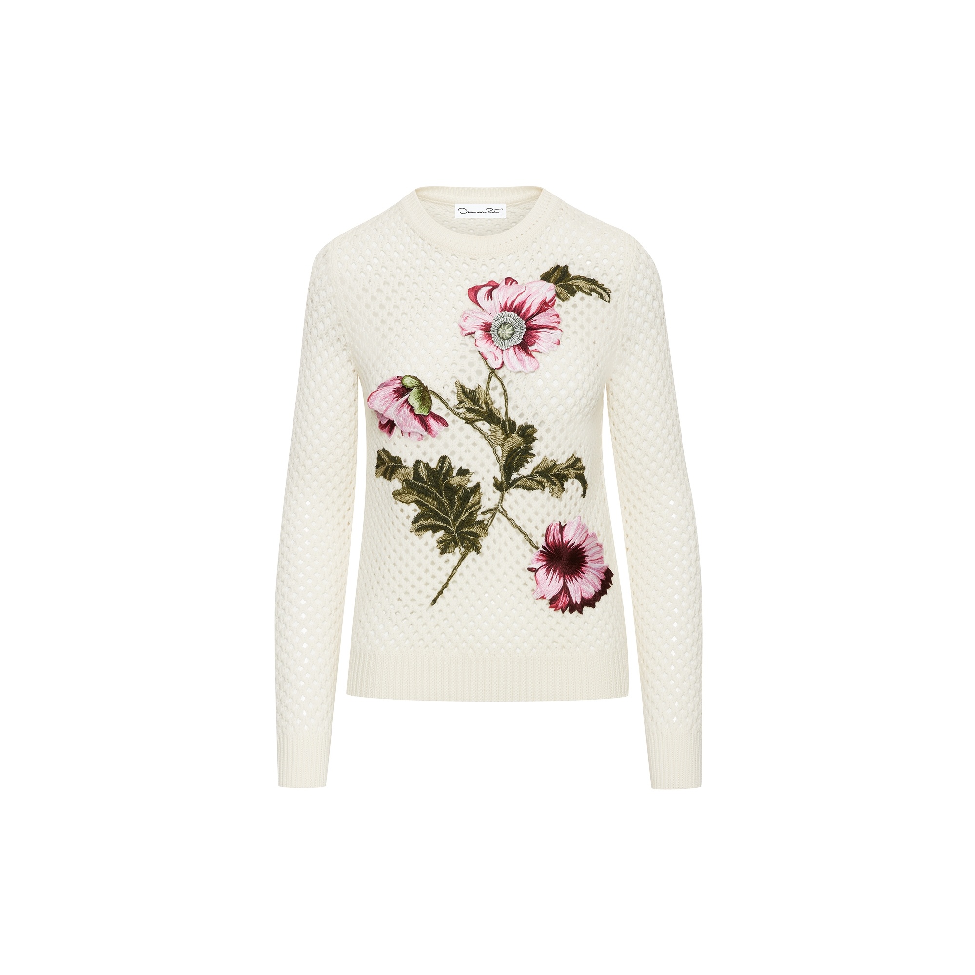POPPY EMBROIDERED CROCHET PULLOVER - 5