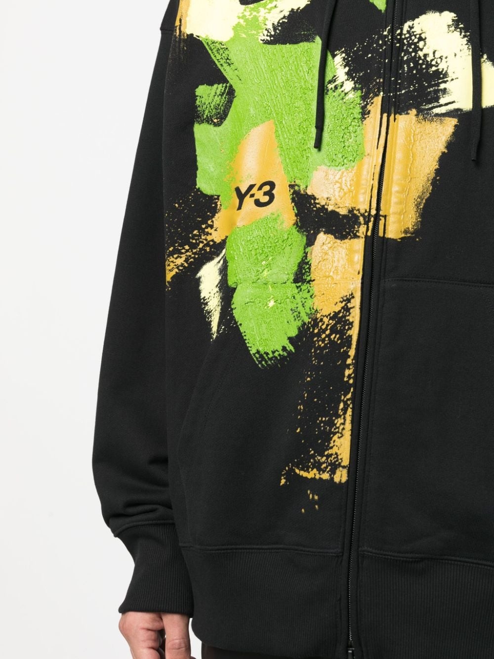 logo-print zip-up cotton hoodie - 5