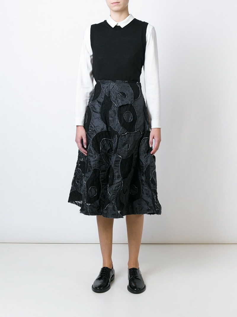 Comme des Garçons Comme des Garçons appliqué detail lace skirt outlook