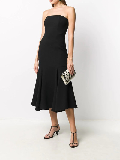 Valentino strapless godet dress outlook