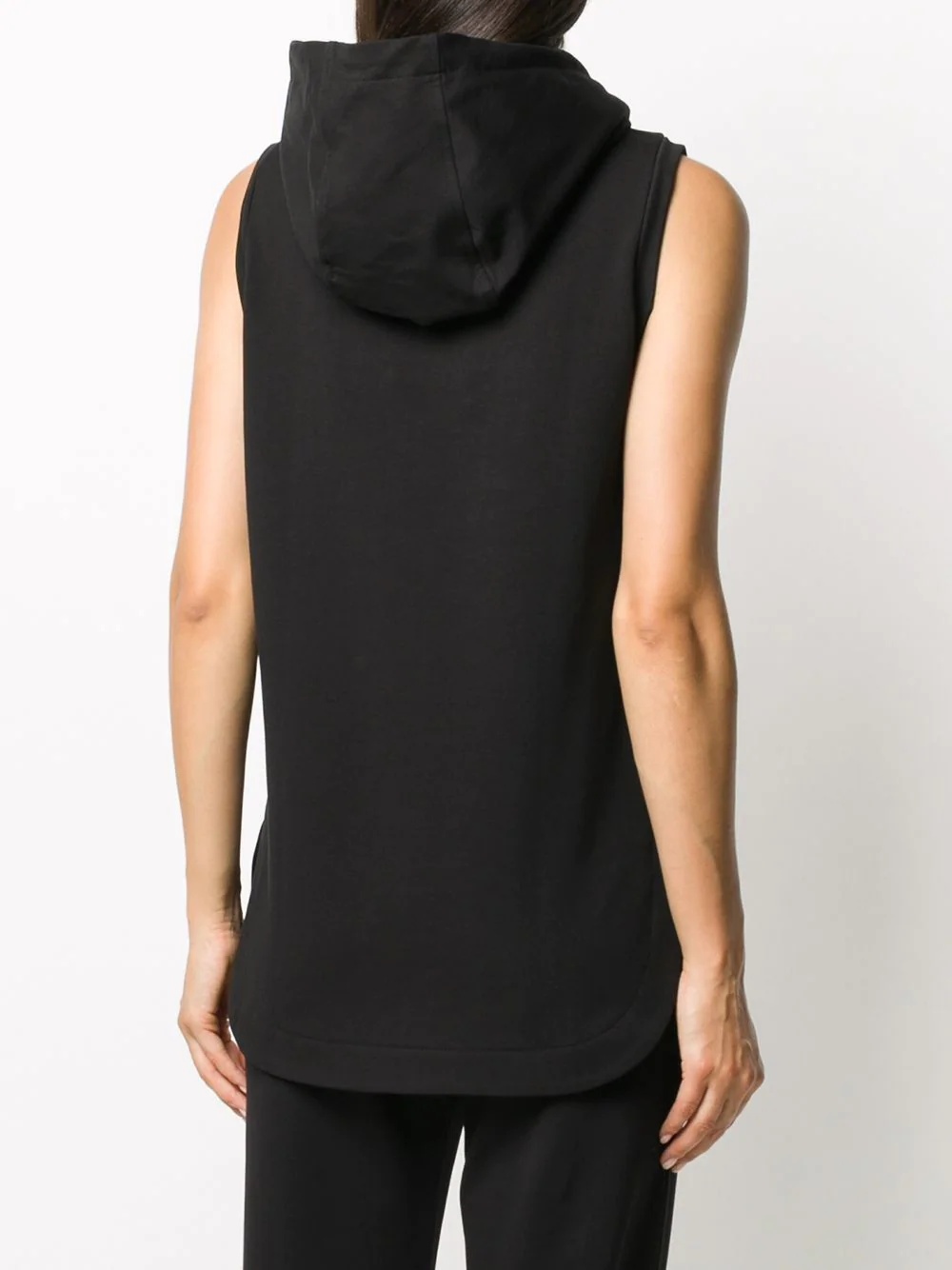 hooded logo tank top - 4