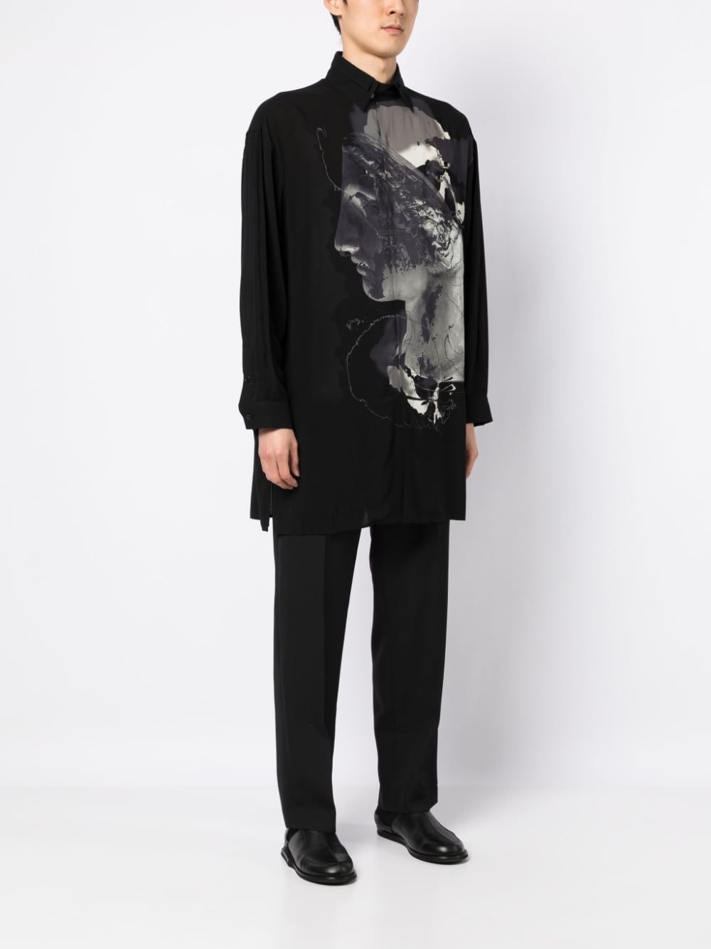 graphic-print long-sleeve shirt - 3