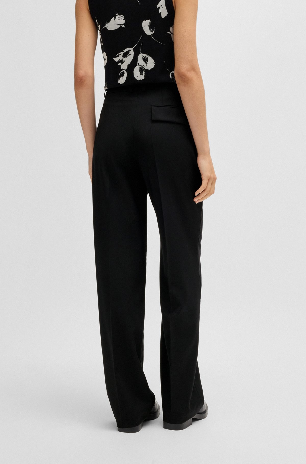 STRAIGHT-LEG TROUSERS IN WOOL - 4
