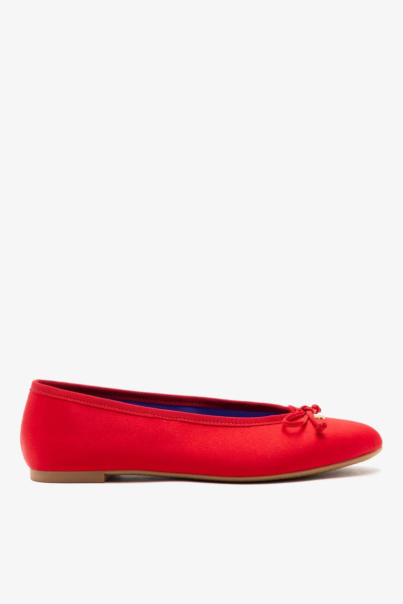Pavlova Ballet Flat Cherry Satin 1