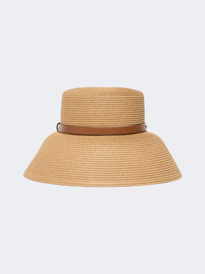 LEGENDA Paper yarn lampshade hat - BEIGE 1