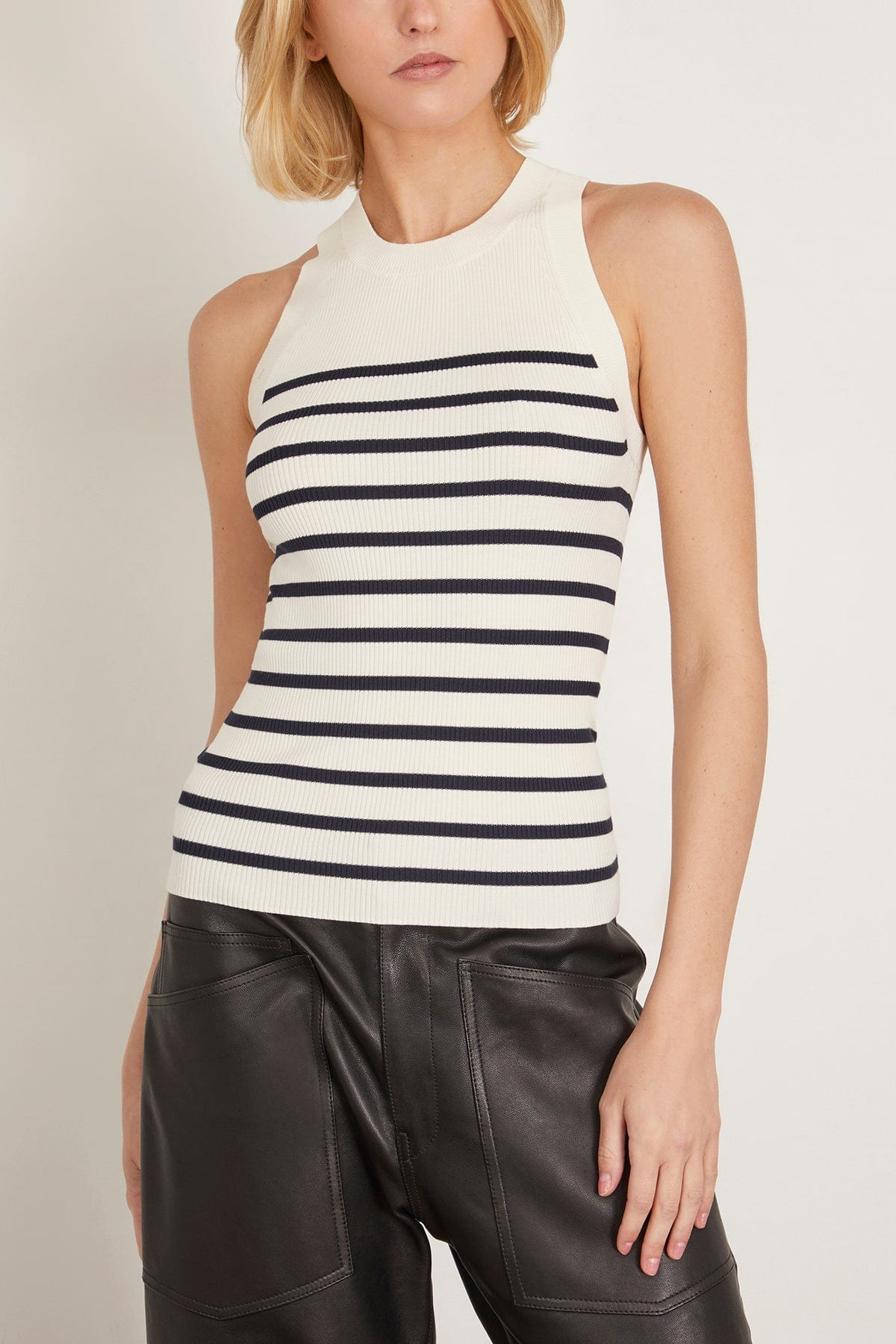 Edea Top in Ecru/Marine - 3