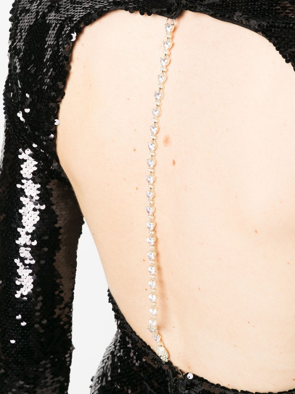 long-sleeved sequin-embellished dress - 5