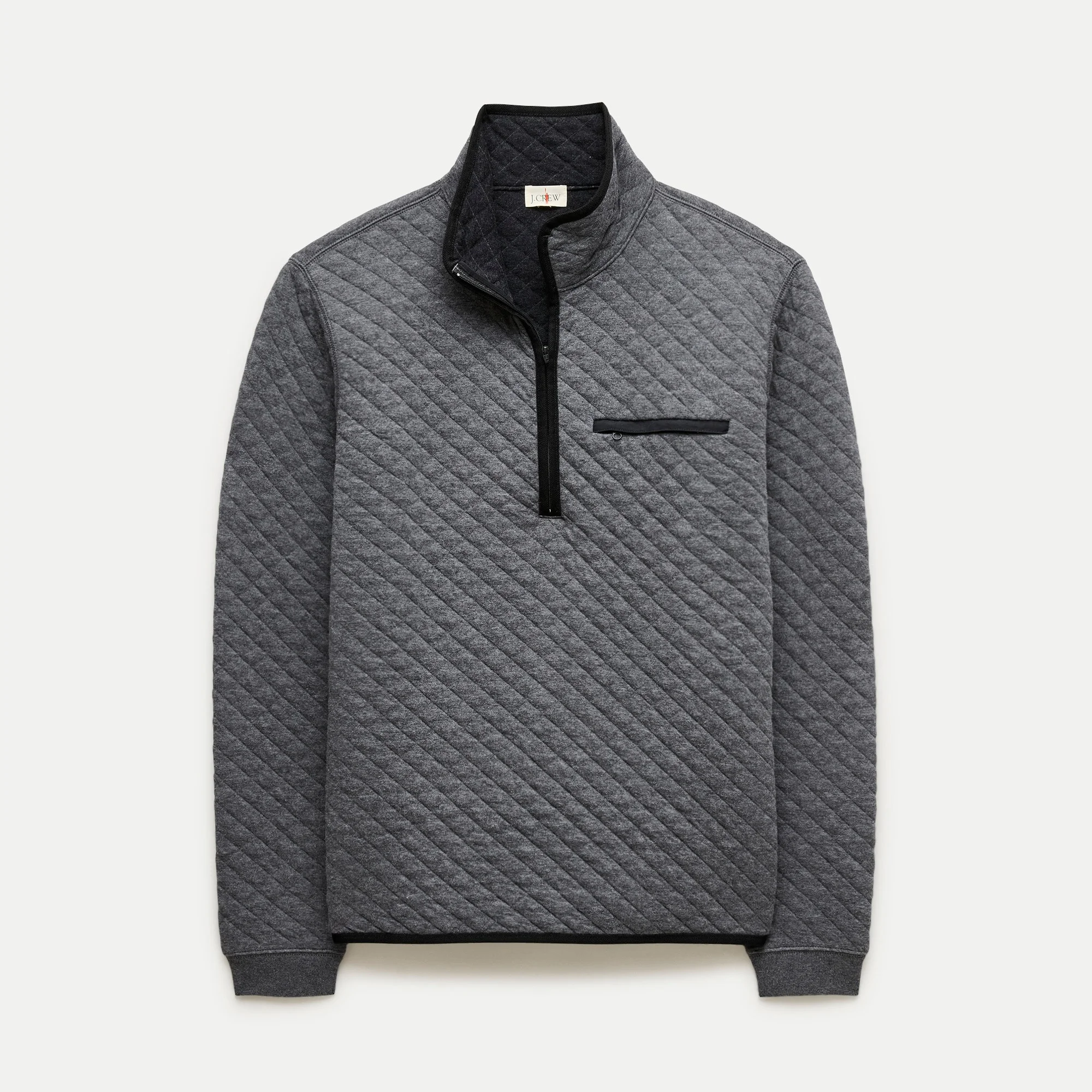 Quilted quarter-zip pullover - 1