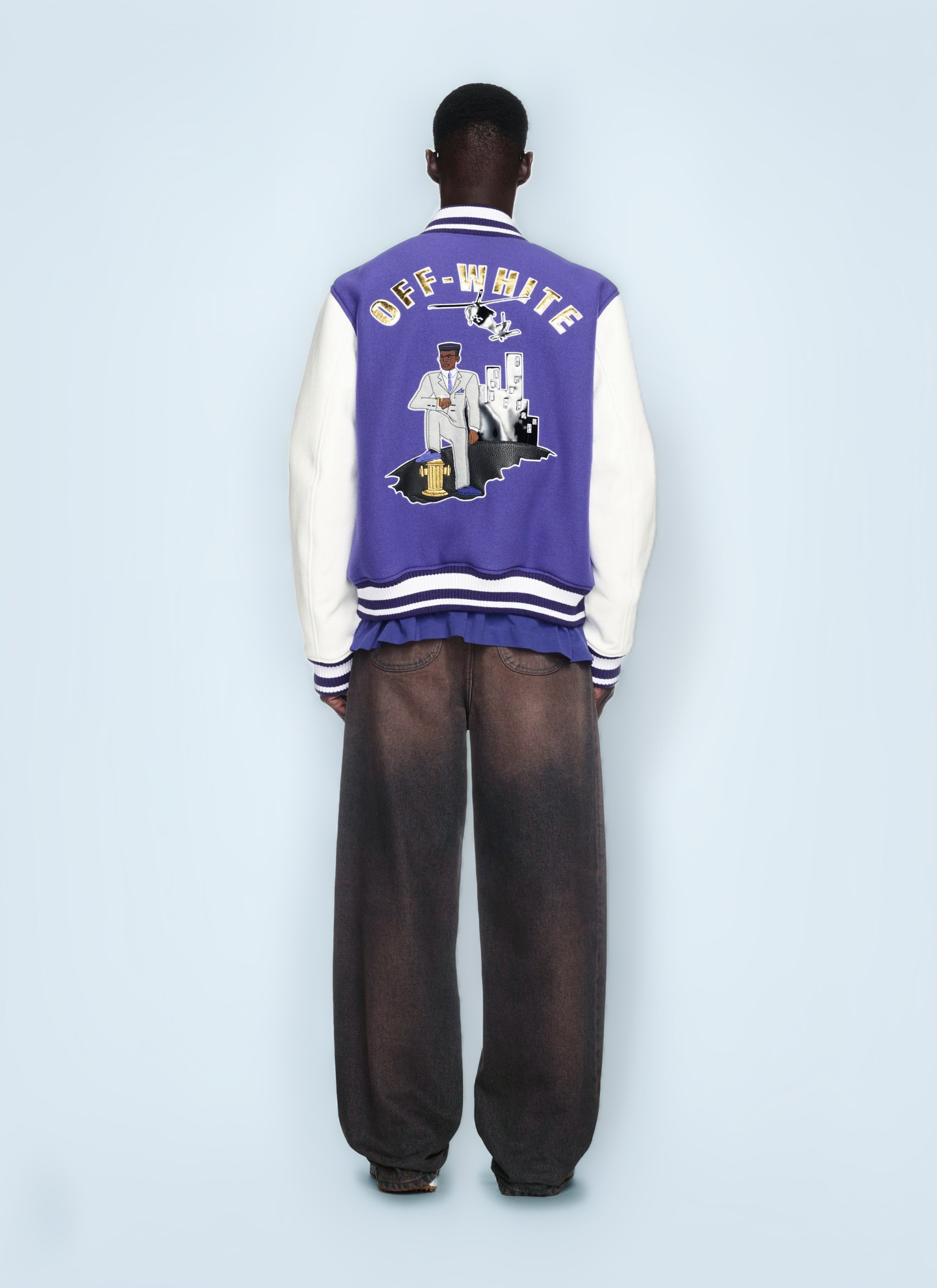 Off White Men Time Varsity Jacket - 3