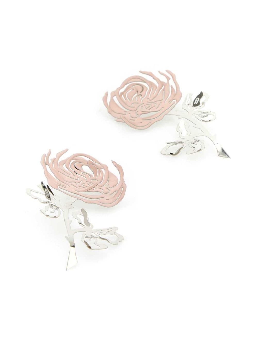 rose-motif stud earring - 2