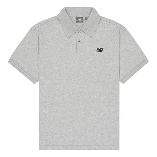 New Balance Cotton Polo Shirt 'Grey' NFE21011-MGR - 1