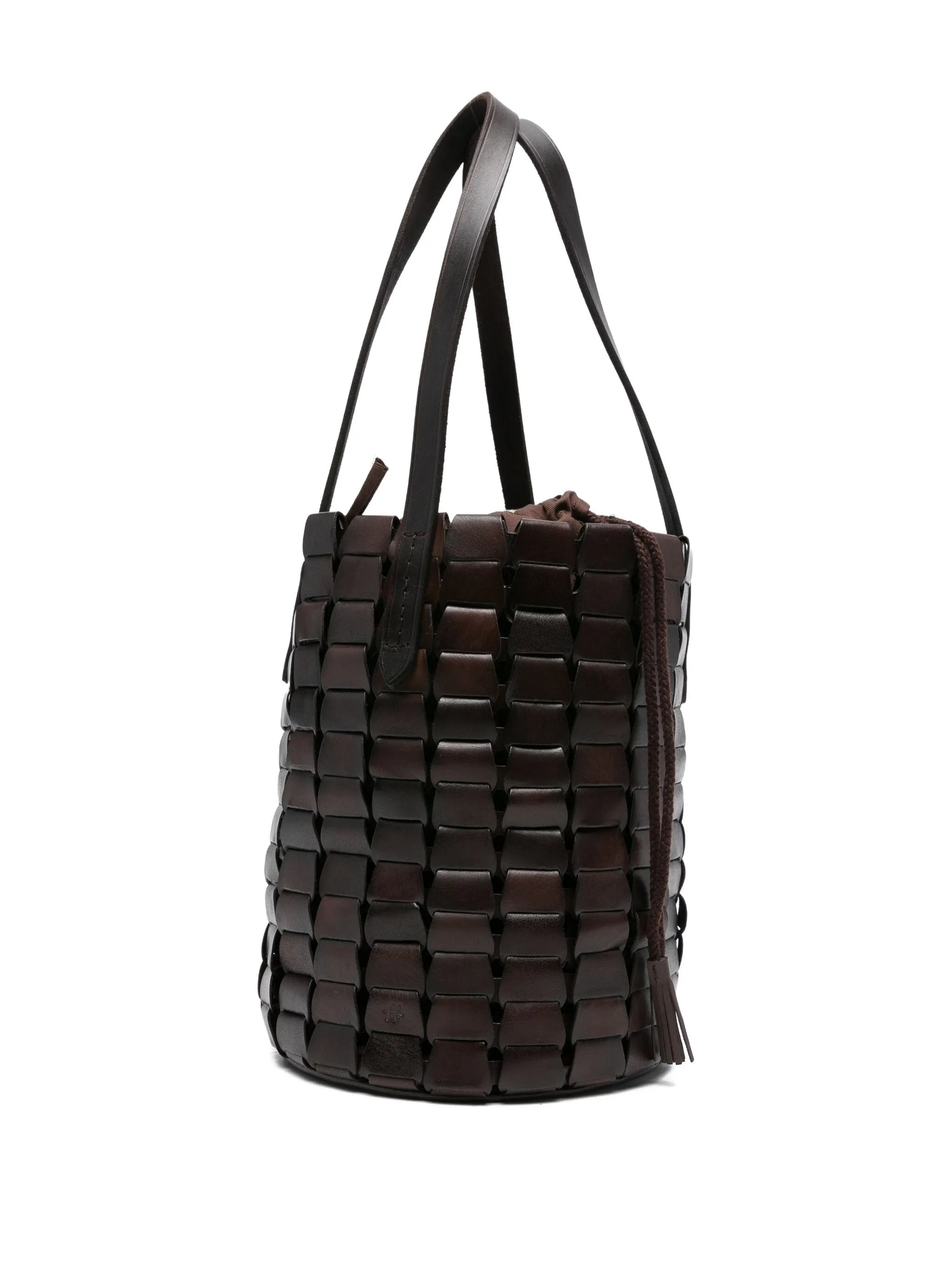 Dragon Diffusion Leather Woven Bucket Bag - 3