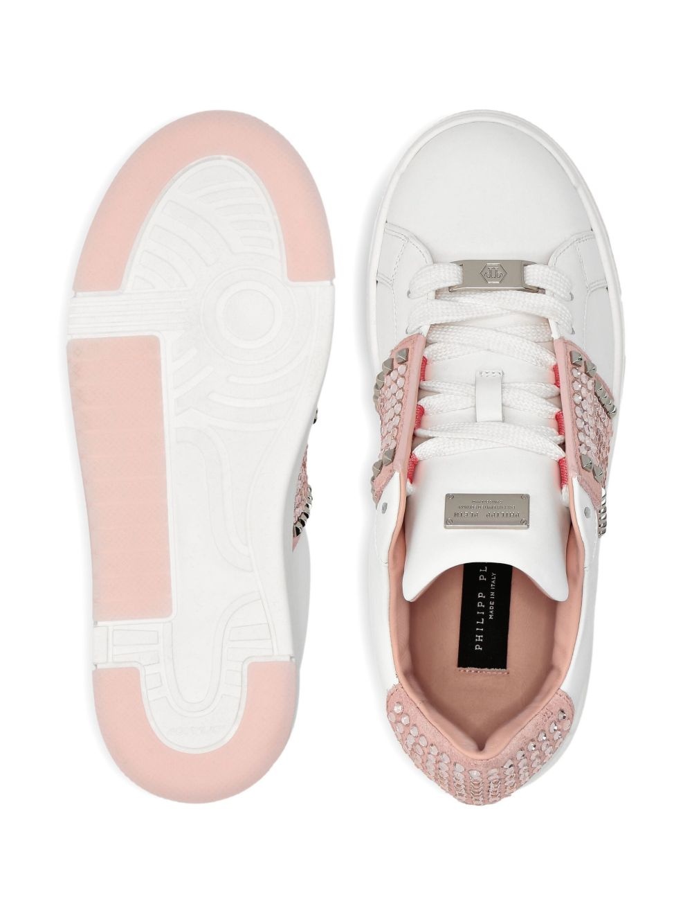 studded leather sneakers - 3