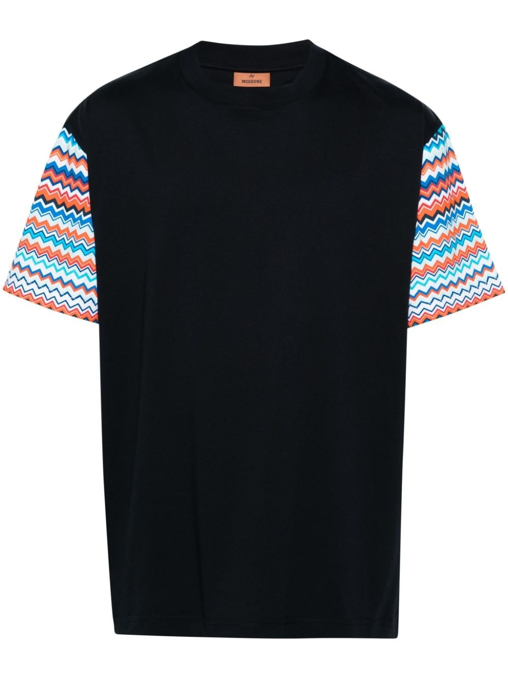 zigzag-sleeves cotton T-shirt - 1