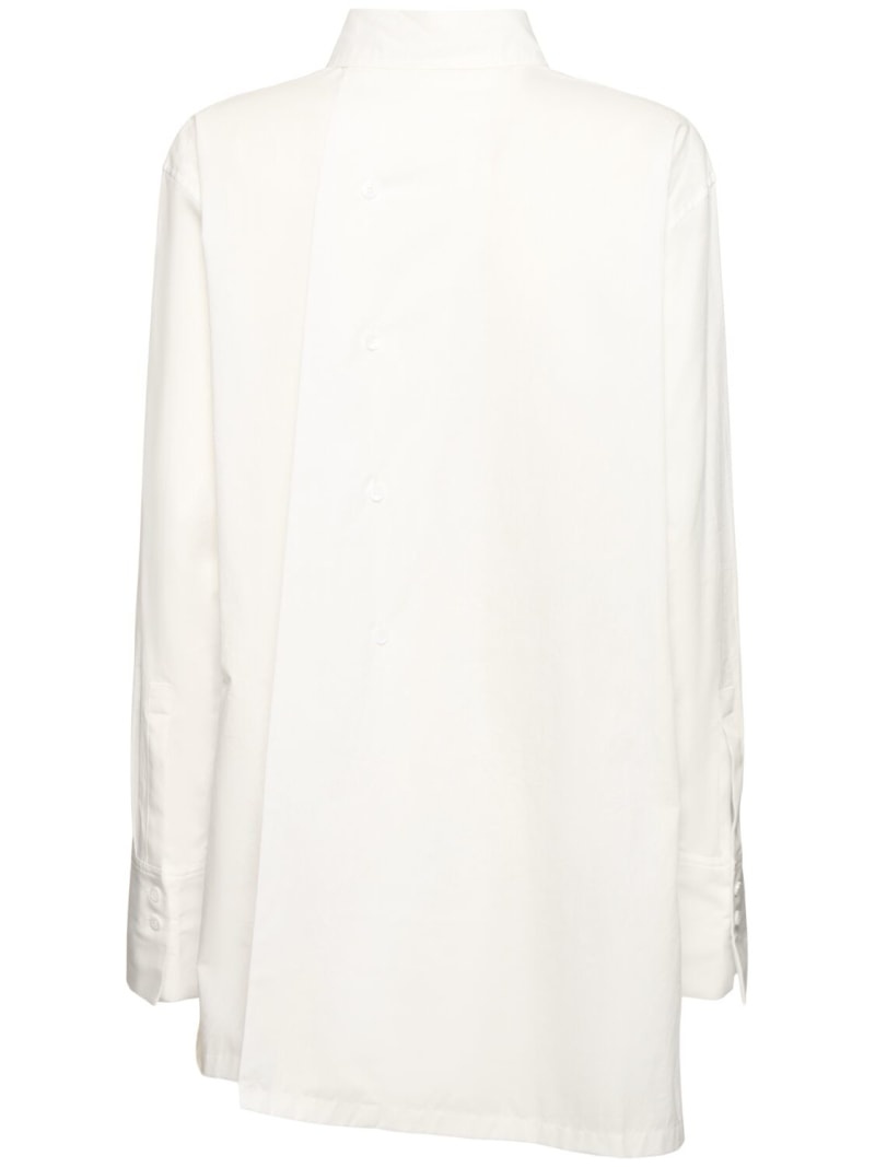 Asymmetric cotton poplin shirt - 3