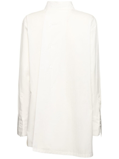 Yohji Yamamoto Asymmetric cotton poplin shirt outlook