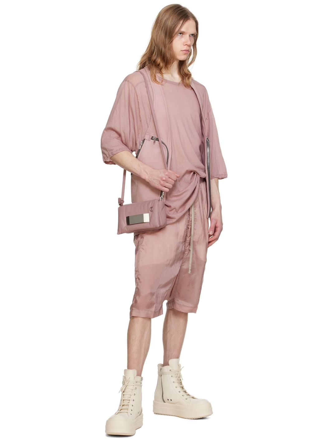 Pink Bauhaus Leather Vest - 4