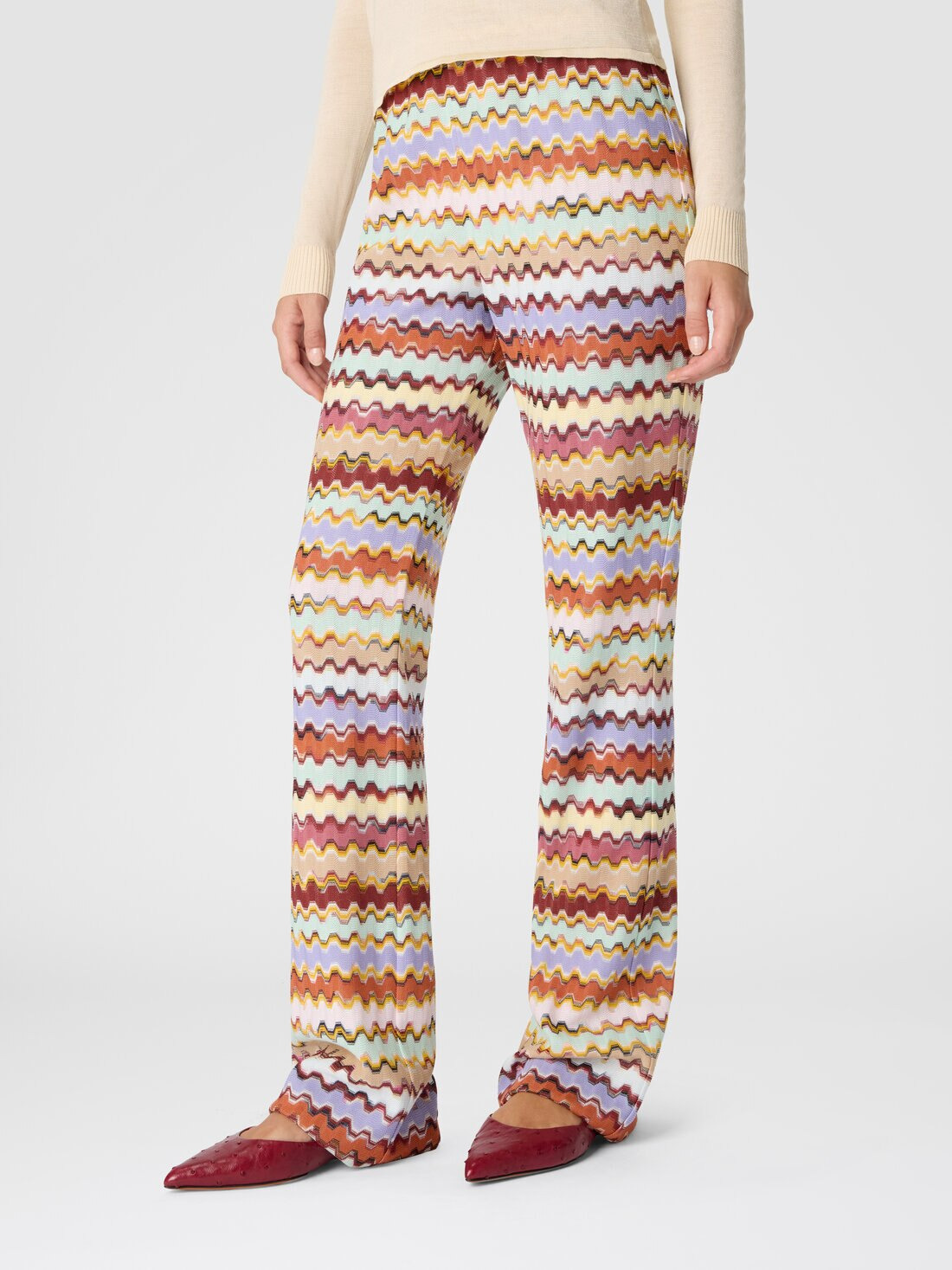 Raschel flared pants - 4
