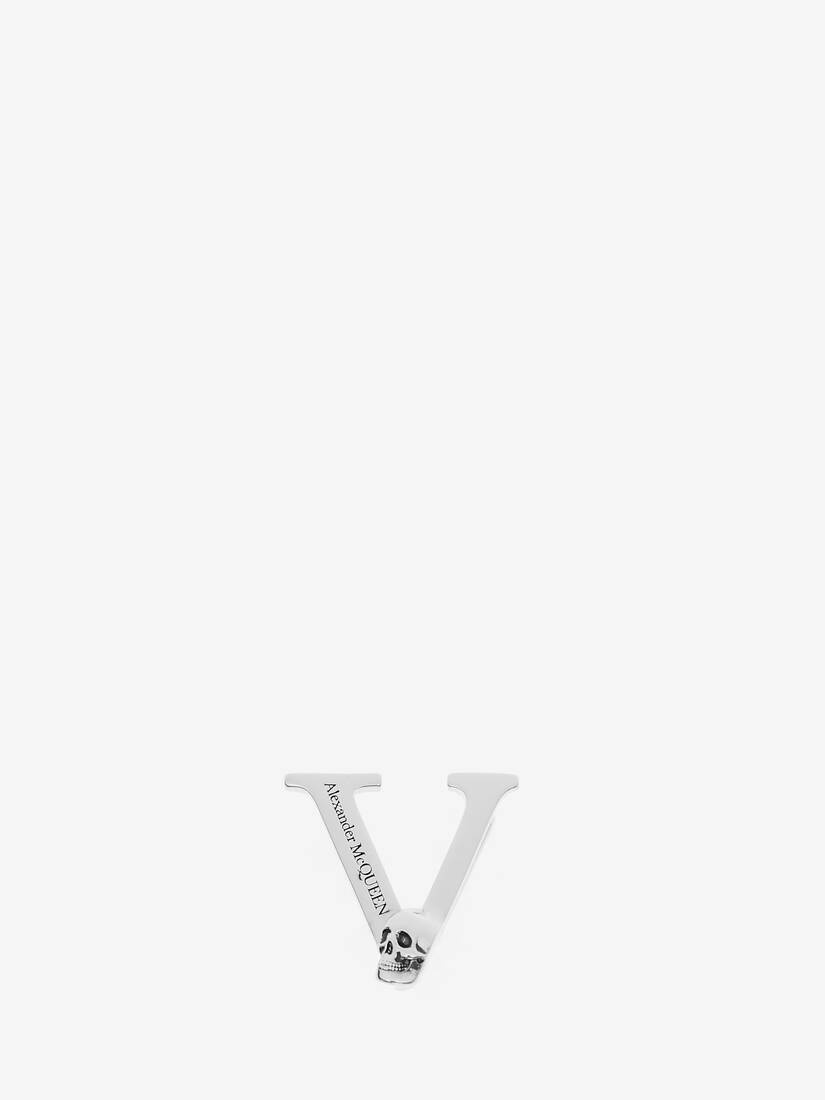 Alphabet Sneaker Charm in Silver - 1