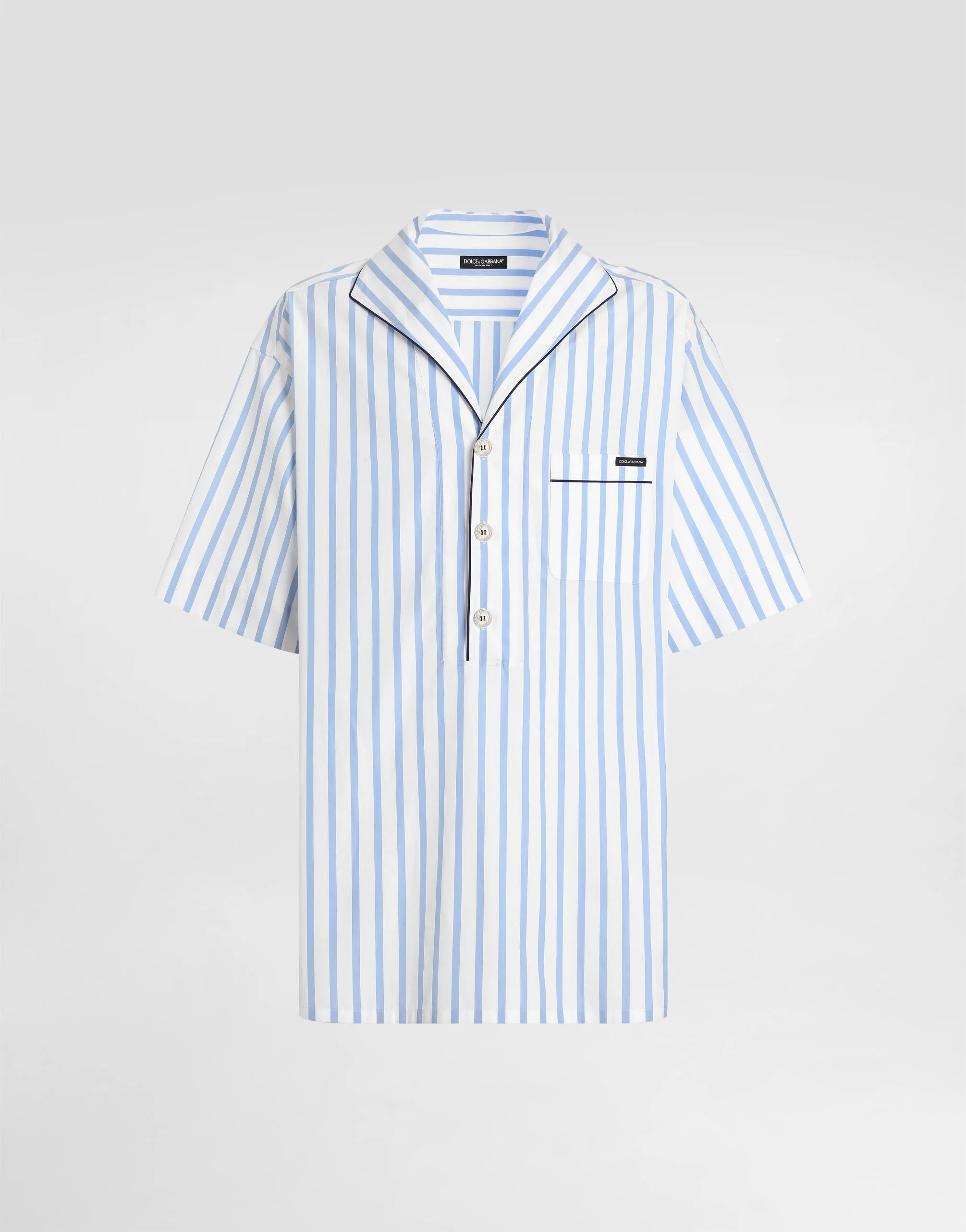 Striped poplin shirt - 1