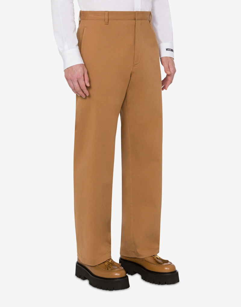 Moschino COTTON DRILL PANTS SAME OLD CHIC outlook