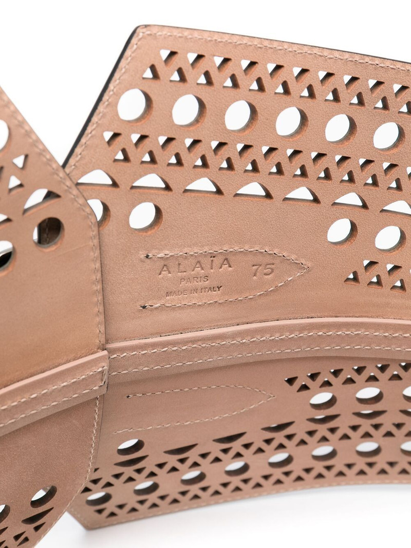 Alaïa laser-cut leather corset belt outlook
