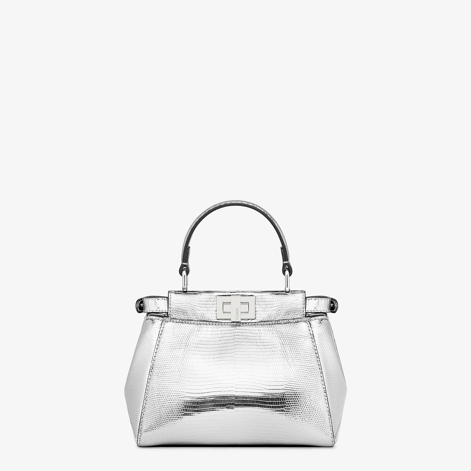 Mini-bag in silver lizard - 3