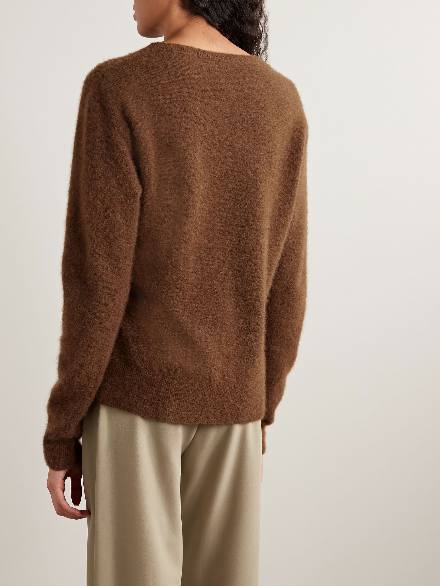 Lorynna cashmere and silk-blend sweater Light brown - 4