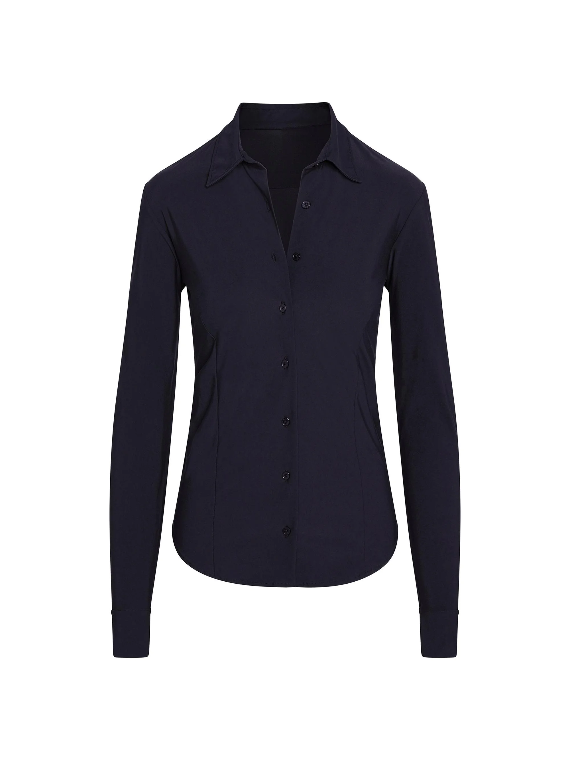 Women's Classic Button-Down Shirt - Black - 1