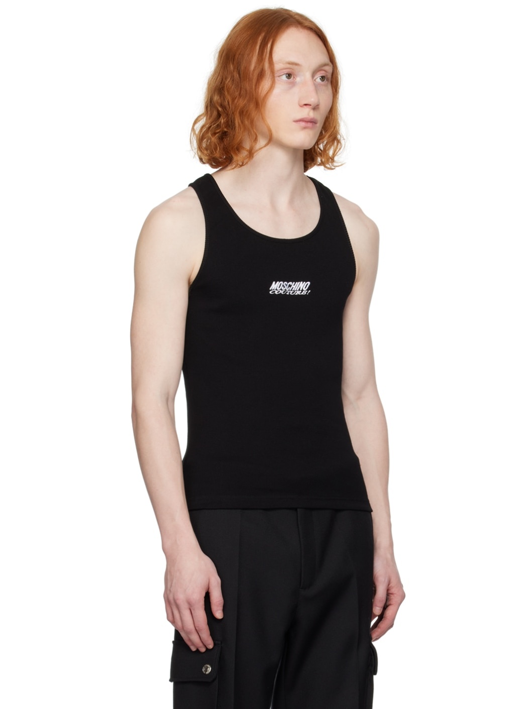 Black Embroidery Tank Top - 2