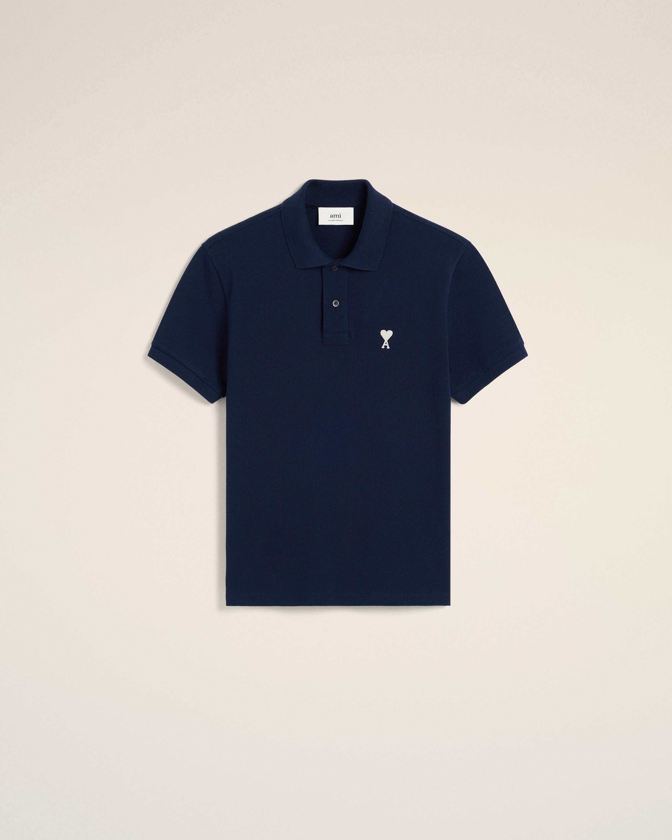 NAVY COTTON AMI DE COEUR POLO SHIRT - 2