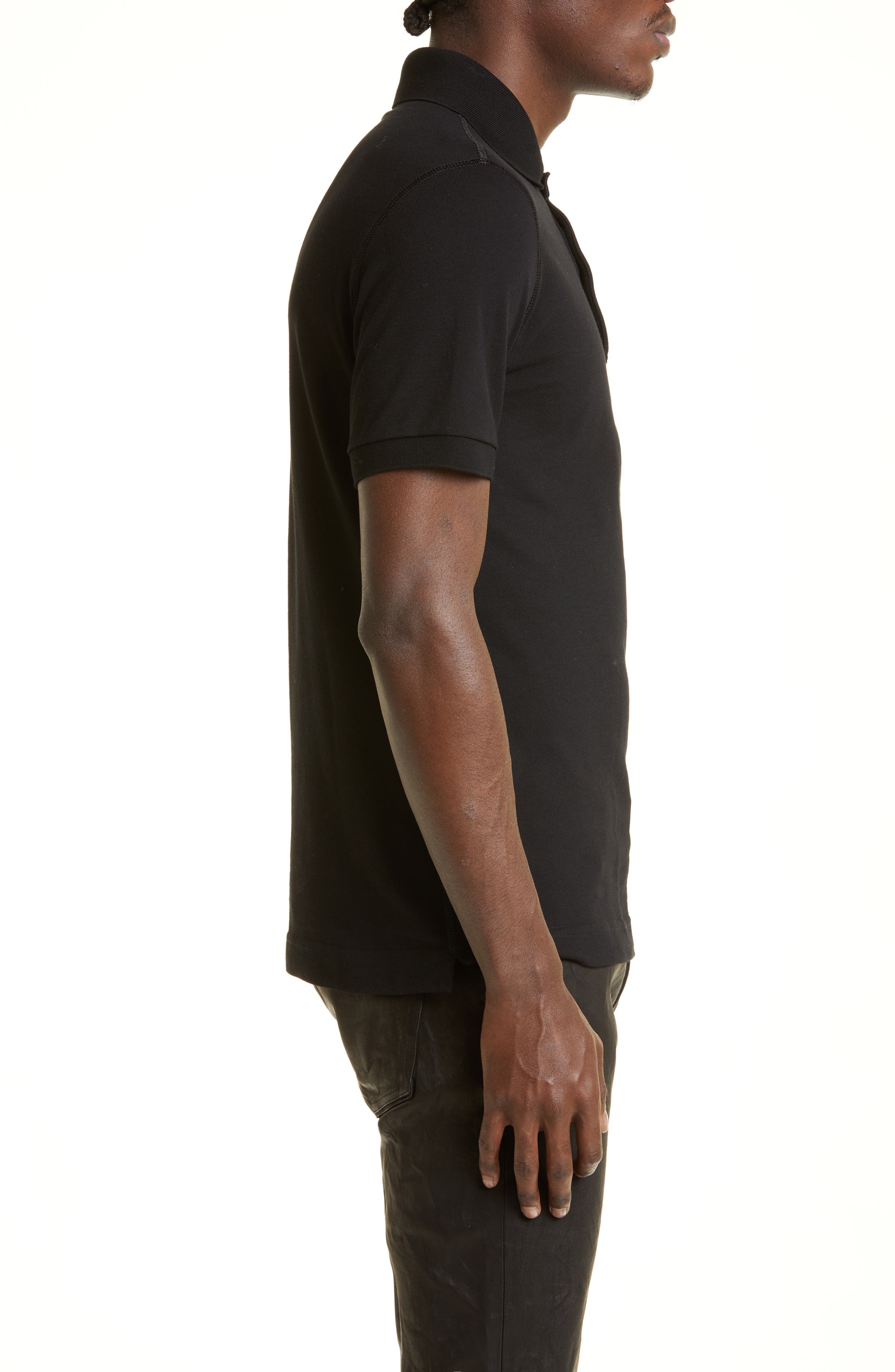 Logo Plate Cotton Piqué Polo - 3