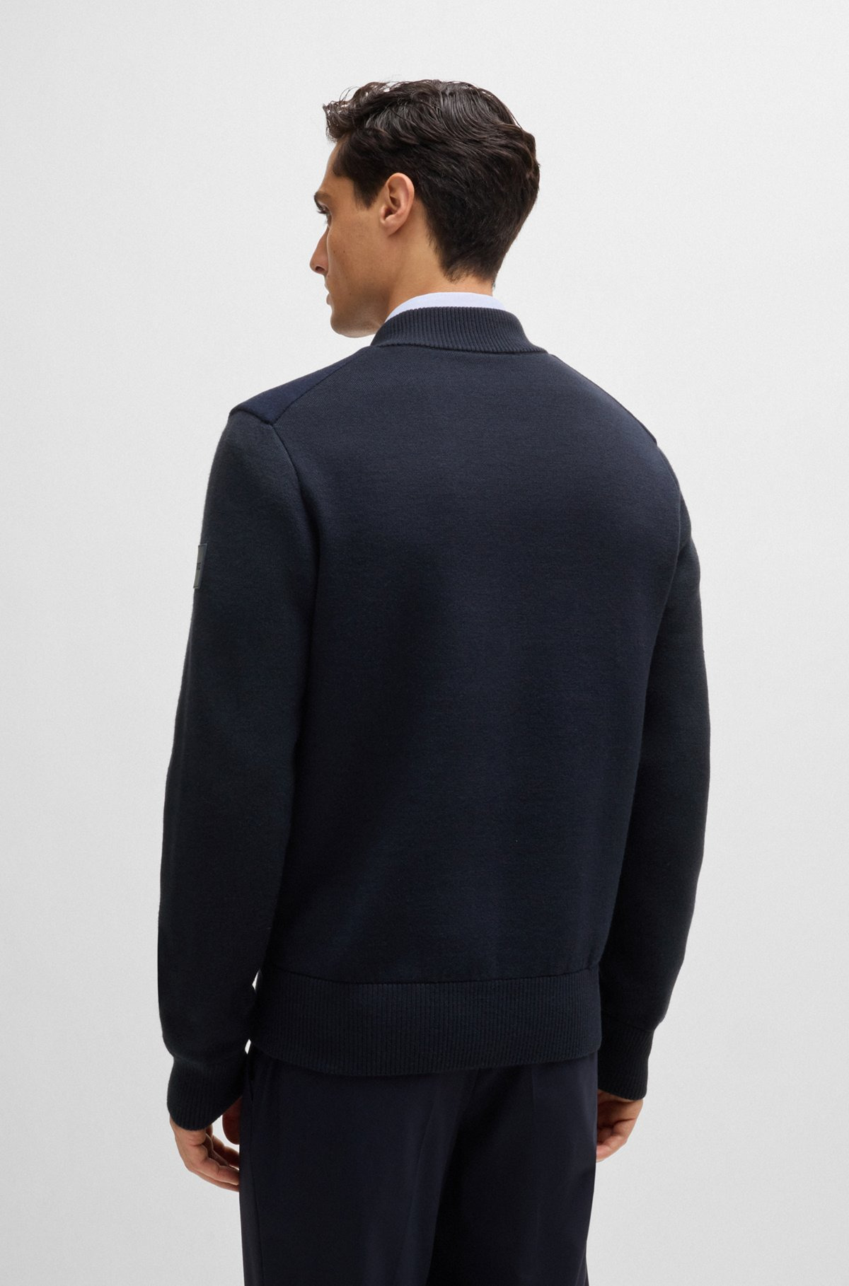 REGULAR-FIT ZIP-UP JACKET WITH PADDED FRONT PANEL - 5