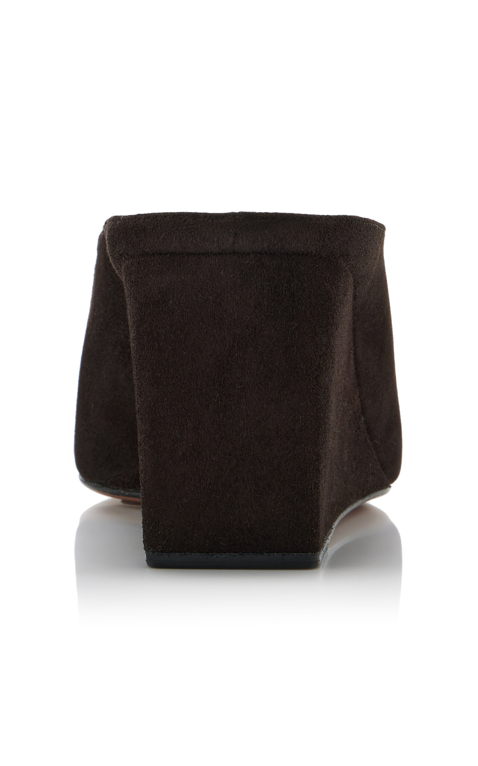 Cube Suede Wedge Mules brown - 4